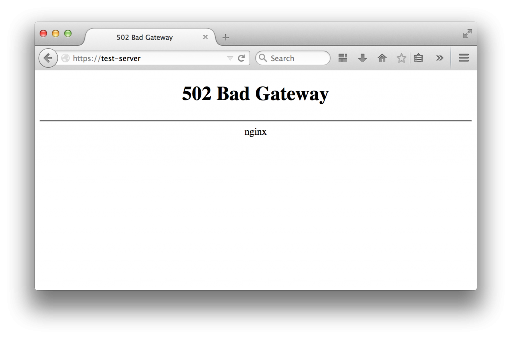 nginx bad gateway error message