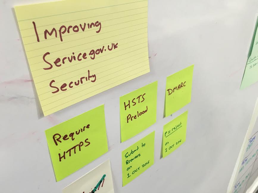 Post-it notes on the security updates